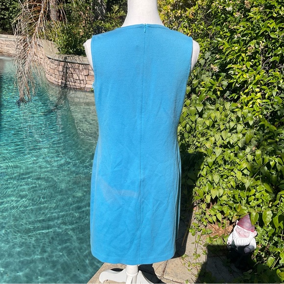 St John Collection Aqua 💦 turquoise suit couture Dress for jacket or coat Sz 6 - Picture 5 of 6